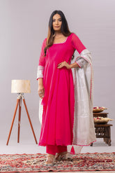 Pink georgette anarakli - kasumi.in